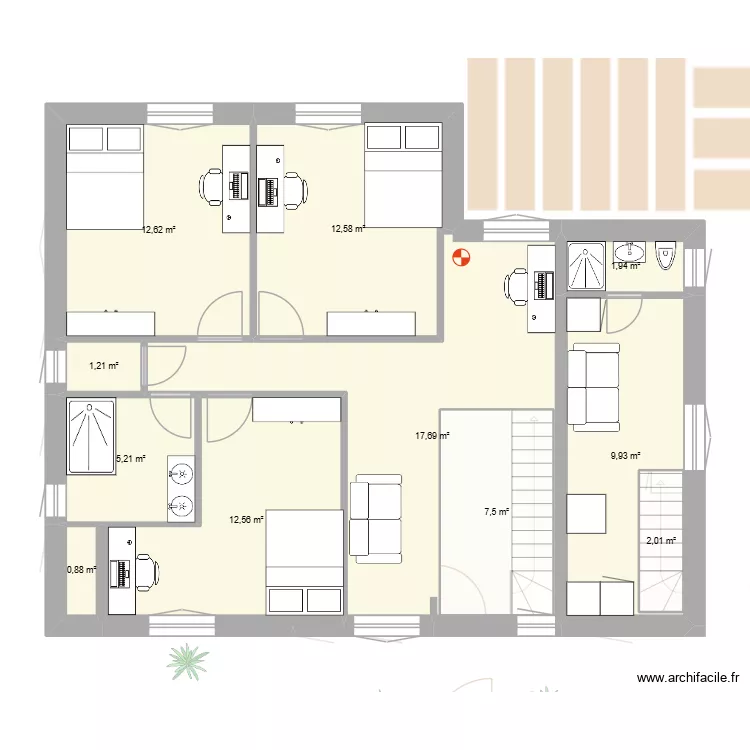 04-10 maison en long. Plan de 