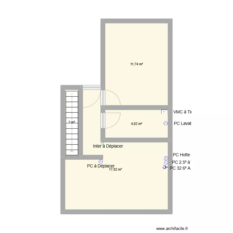 Appart N&deg; 4 Cambrai . Plan de 