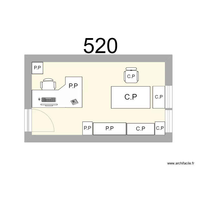 Bureau R 520 C.PELLUCHON - P.POIRIER. Plan de Bureau R 520 C.PELLUCHON - P.POIRIER. Plan de