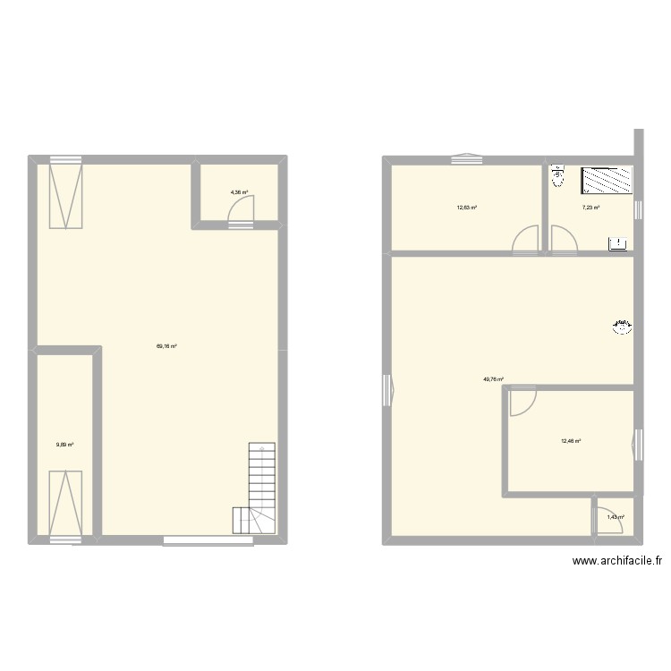 plan rdc. Plan de 8 pièces et 167 m2