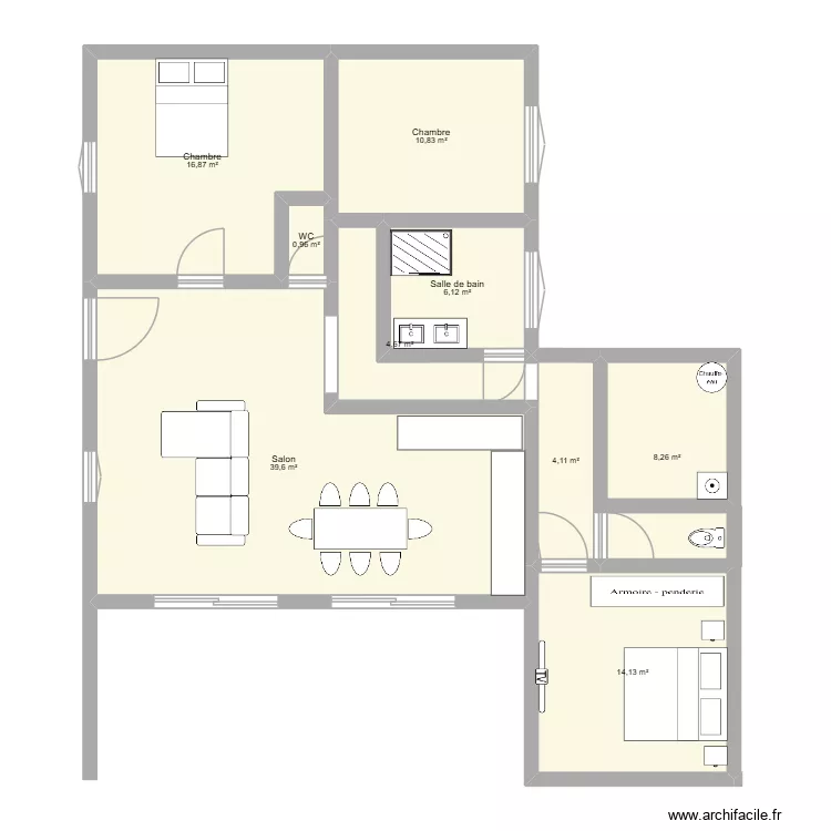 maison anais 2. Plan de 9  et 106 m²