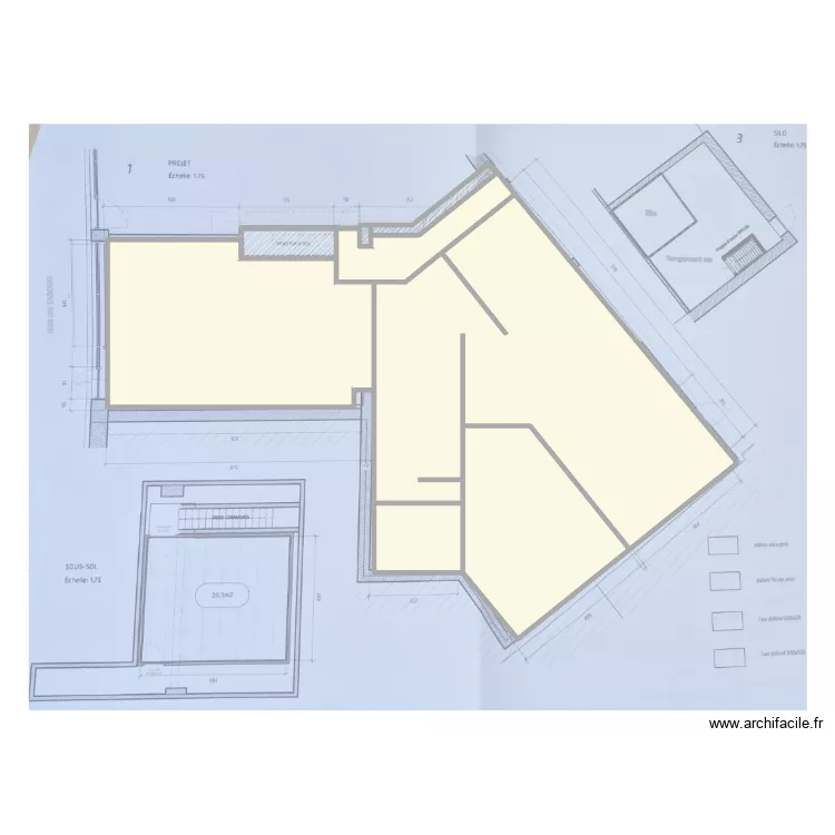 Nouveau restaurant 2.0. Plan de 8  et 177 m²