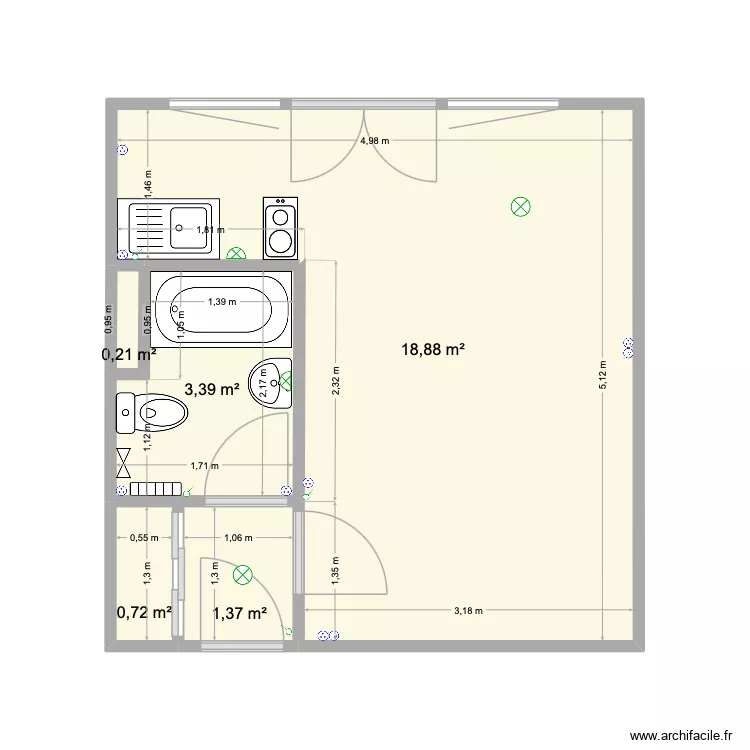 A03 ok. Plan de 5  et 25 m²