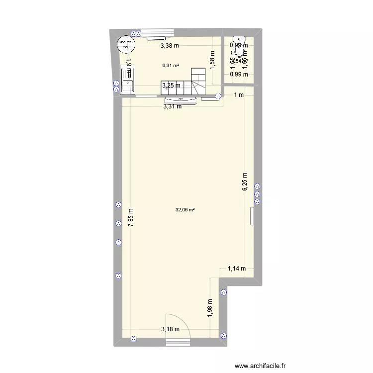 Commerce Gauche. Plan de 