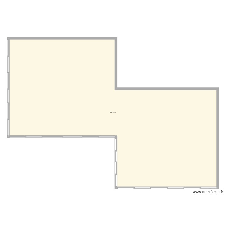 variante 6 mètres. Plan de 1 pièce et 295 m2
