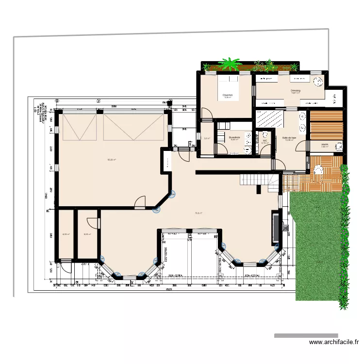 Fort Louis 1.2.2 45&deg;4. Plan de 