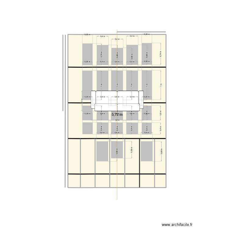 ssol. Plan de 17 pièces et 17 m2