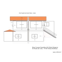 Plan toiture Façade Sud Ouest Toiture - Actuel