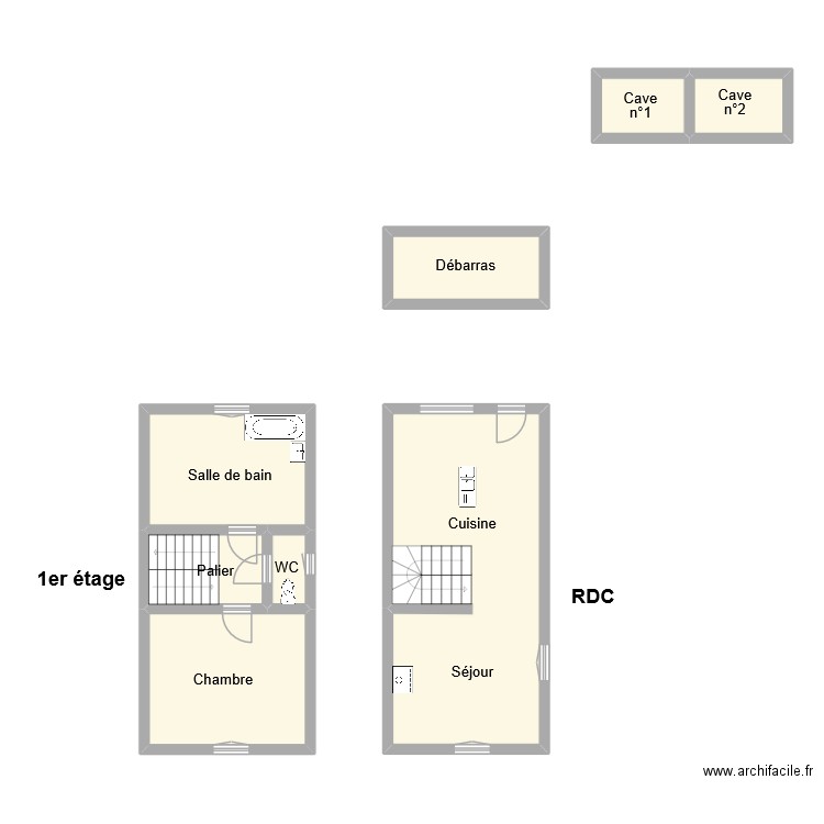 sigonnaud. Plan de 8 pièces et 87 m2