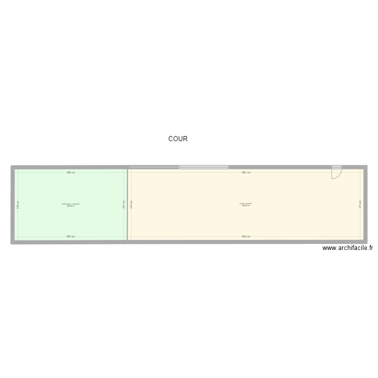 extension du chais final. Plan de 2 pièces et 161 m2