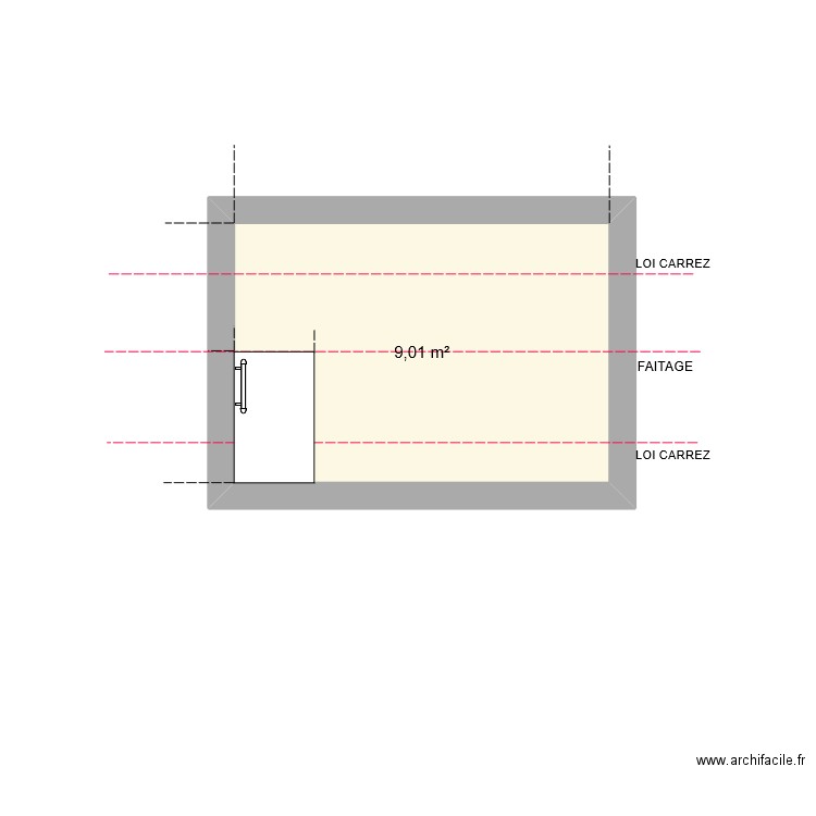 PLAN BRUT R+2. Plan de 1 pièce et 9 m2