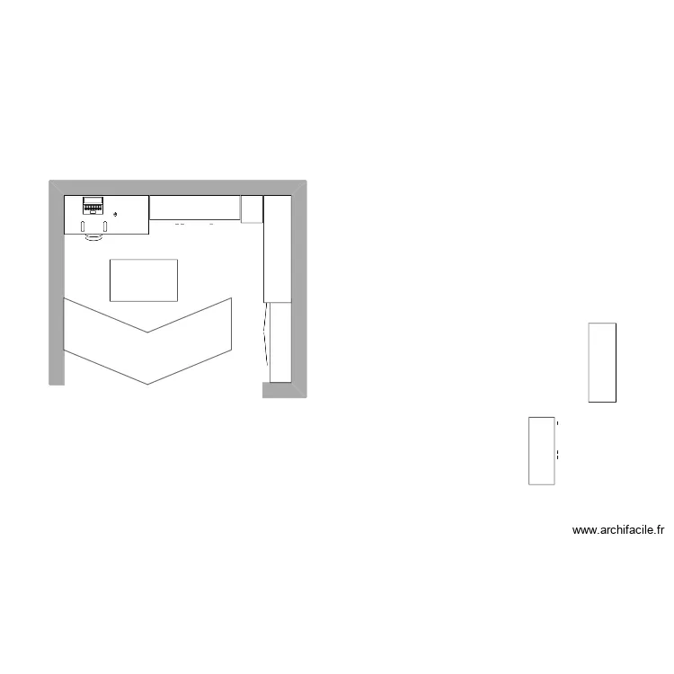tests de salon 2. Plan de 1  et 15 m²