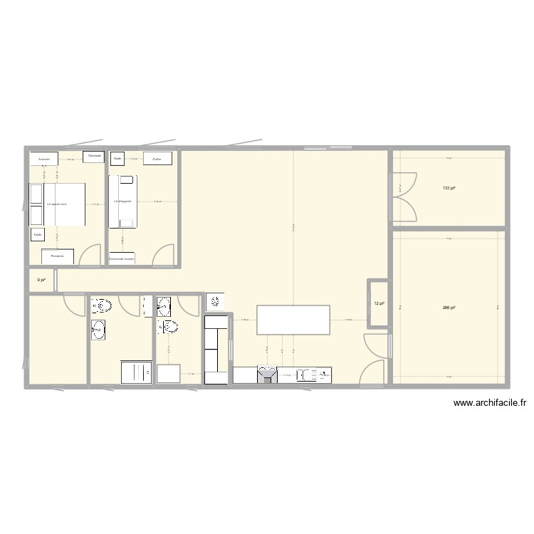 &eacute;bauche 1 f&eacute;v 2026 sans garde-robe. Plan de 0 pièce et 0 m2