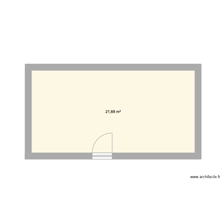 Maison Saint Georges. Plan de 1 pièce et 22 m2