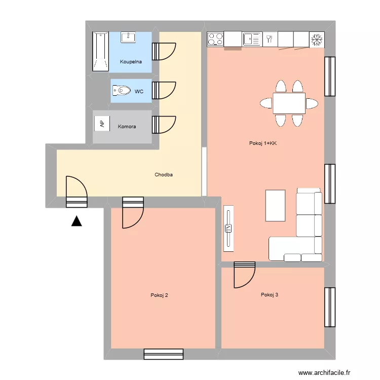 Hlavn&iacute; tř&iacute;da 389 byt 4. Plan de 12  et 221 m²