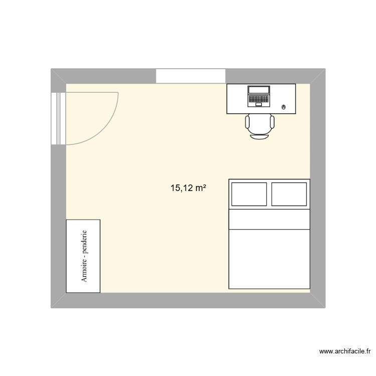 Chambre. Plan de 0 pièce et 0 m2