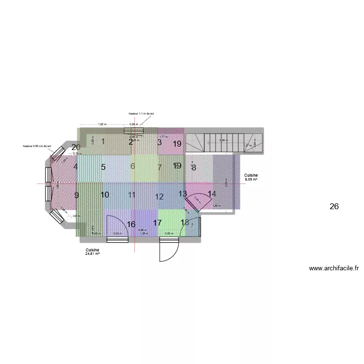 cuisine et buanderie calpinage. Plan de 
