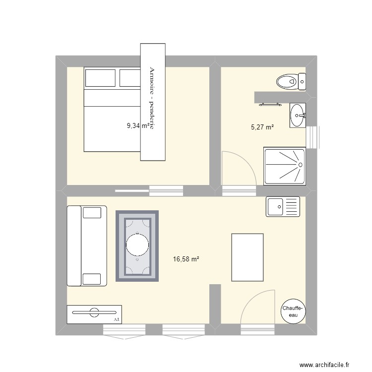 T2 Gond Pontouvre. Plan de 0 pièce et 0 m2