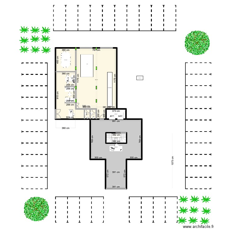 ATAYA bureau. Plan de 8 pièces et 266 m2