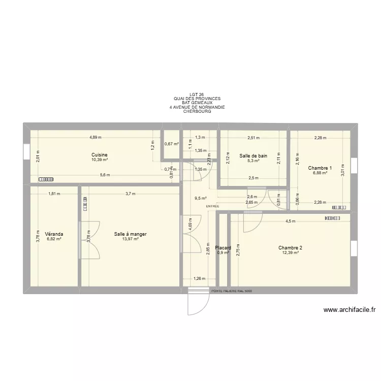 BAT GEMEAUX LGT 26. Plan de 