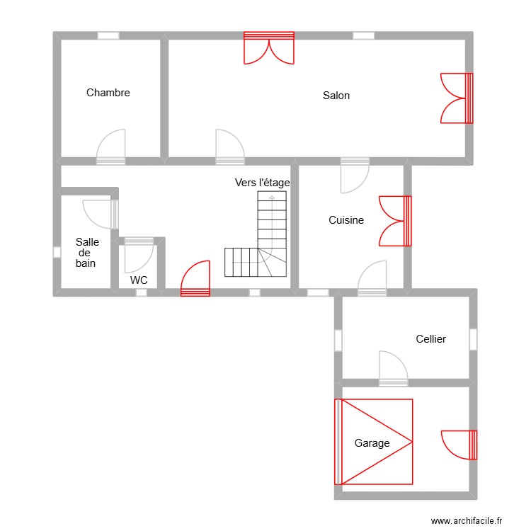 Berthome_plan. Plan de 8 pièces et 89 m2