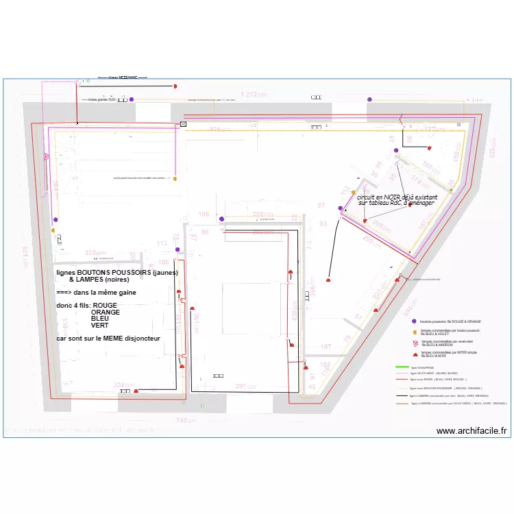plan &eacute;lectricit&eacute; etage lumi&egrave;res. Plan de 
