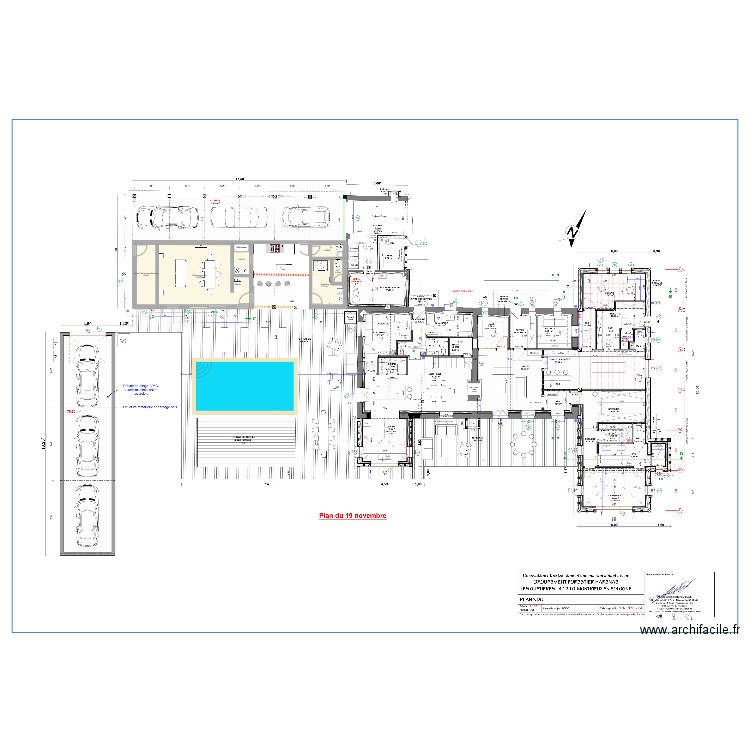 pool house. Plan de 6 pièces et 57 m2