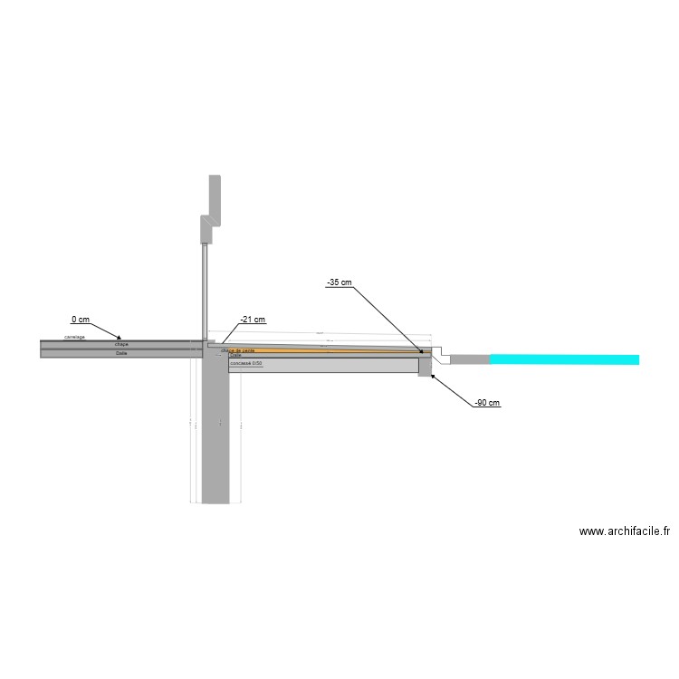 terasse. Plan de 0 pièce et 0 m2
