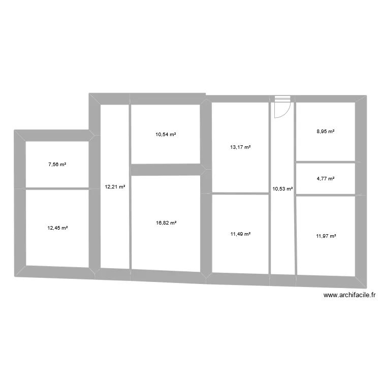 1erMurBrutIntérieurs. Plan de 1erMurBrutIntérieurs. Plan de