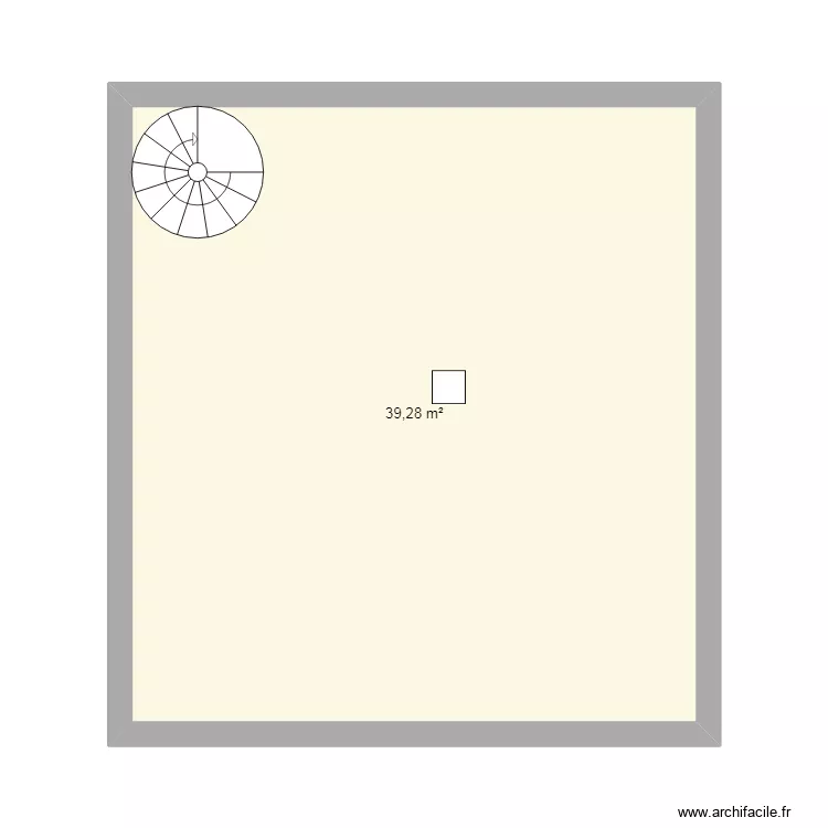 maison. Plan de 1  et 39 m²