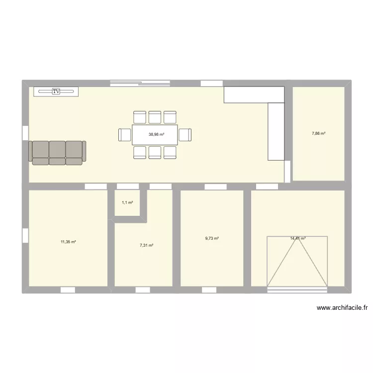 plan 3. Plan de 7 Pièces et 91 m² plan 3. Plan de 7 Pièces et 91 m²