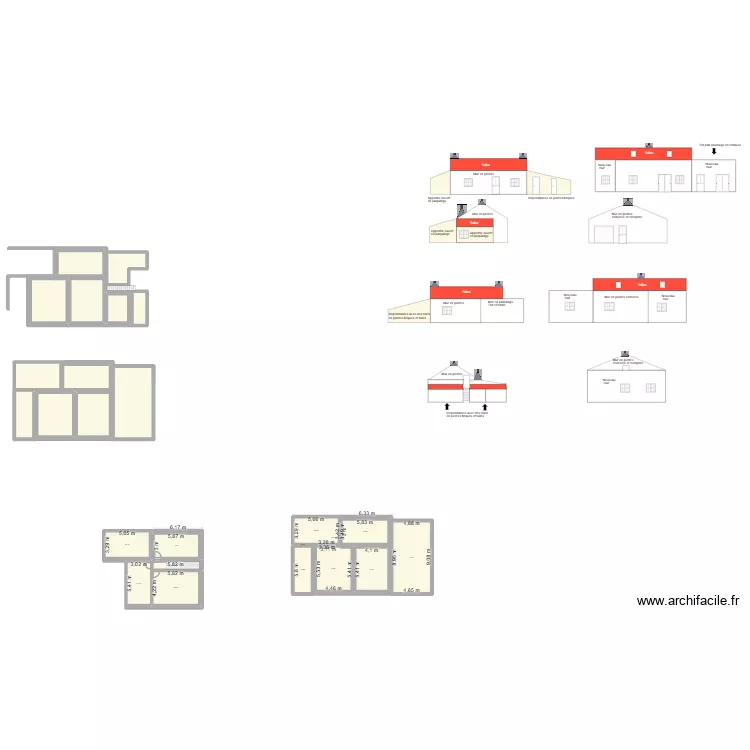 Fa&ccedil;ades. Plan de 