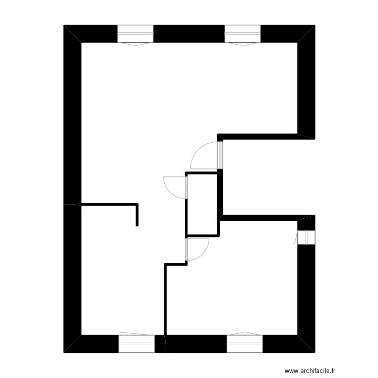 Lave. Plan de 2 pièces et 49 m2