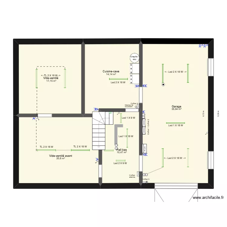 2026-02-22-Plan électrique du sous sol-1-revu. Plan de 5 et 99 m² 2026-02-22-Plan électrique du sous sol-1-revu. Plan de 5 et 99 m²