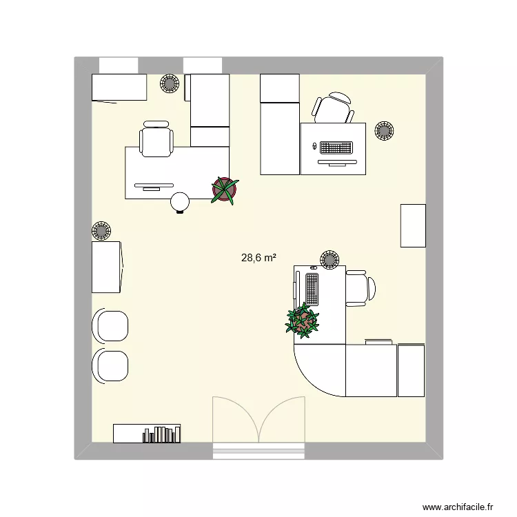 Bureau 138 G&eacute;raldine Ludo J&eacute;r&eacute;my. Plan de 