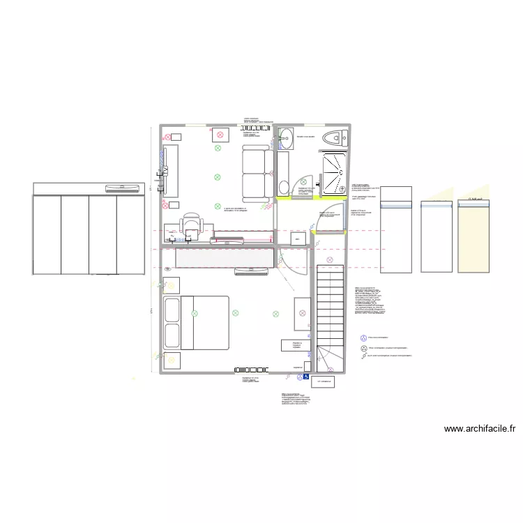 Remise: 1 chambres + salon-bureau + SDB projet 2. Plan de 15 et 47 m² Remise: 1 chambres + salon-bureau + SDB projet 2. Plan de 15 et 47 m²