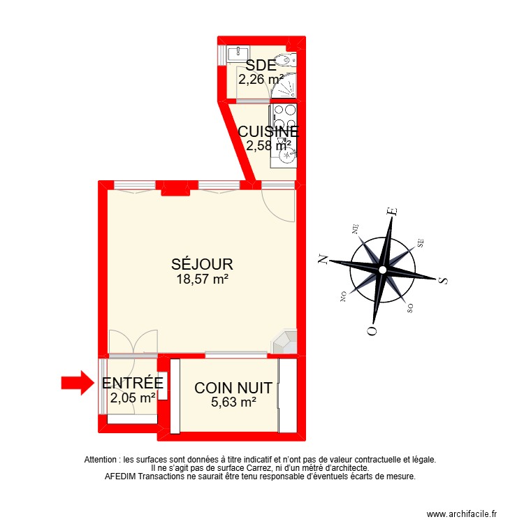 29871. Plan de 7 pièces et 31 m2