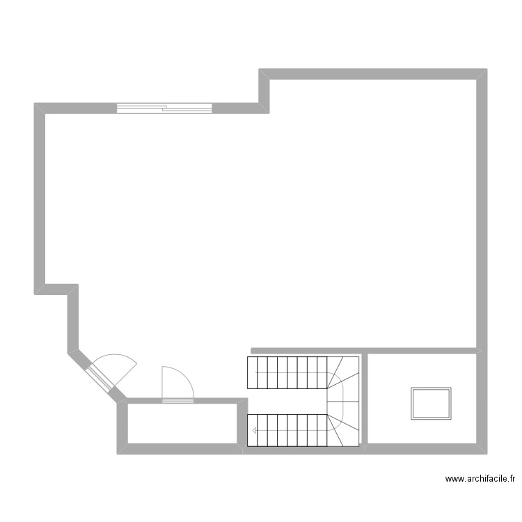 MOREZ RDC. Plan de 2 pièces et 88 m2