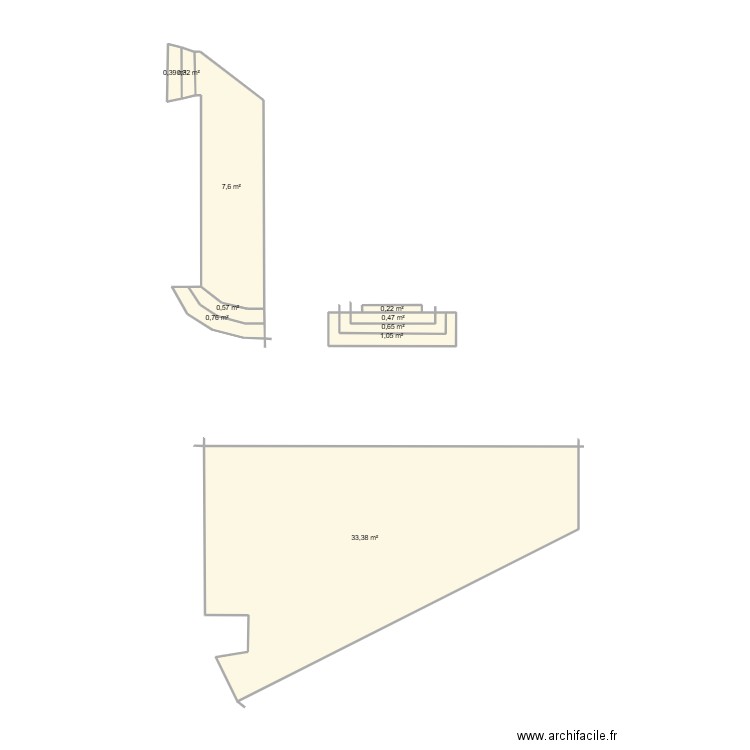 Ghizzo Corbere les cabanes. Plan de 10 pièces et 45 m2