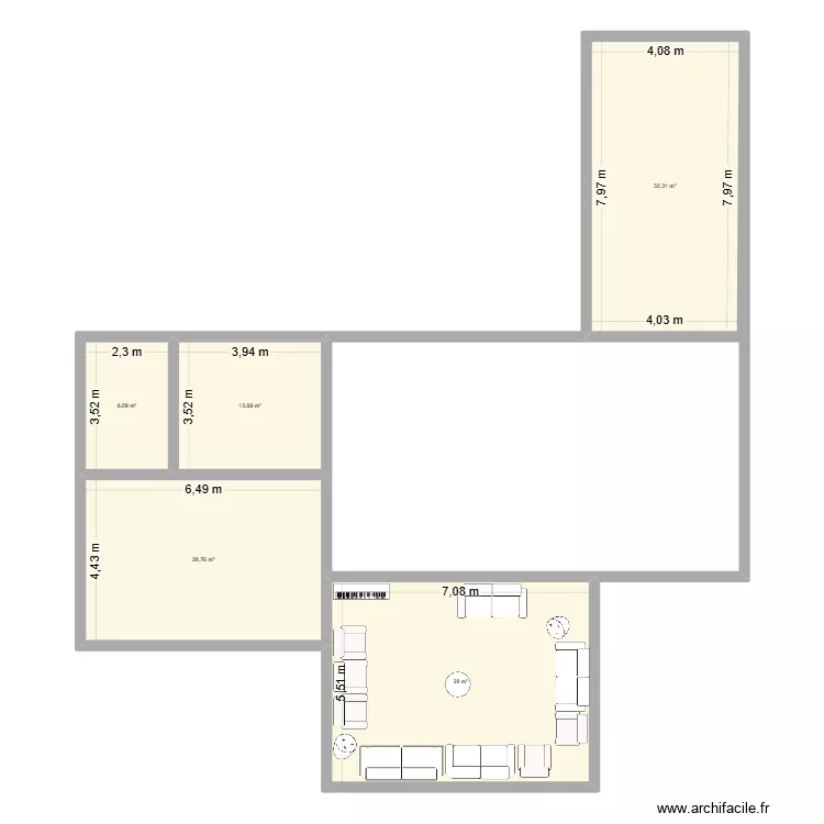THIERRY 1. Plan de 5  et 122 m²