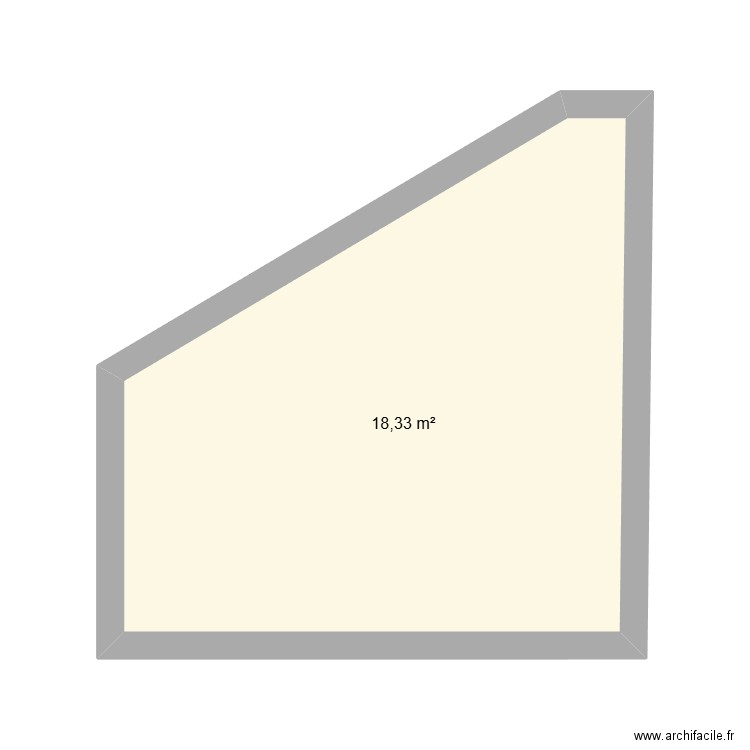 sous sol 1. Plan de 1 pièce et 18 m2