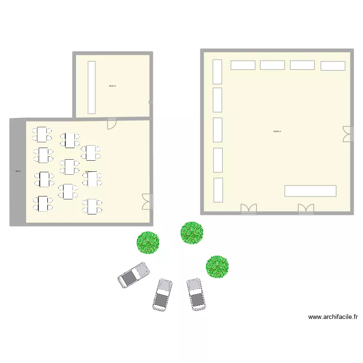 am&eacute;nagement dynabuy. Plan de 4  et 344 m²