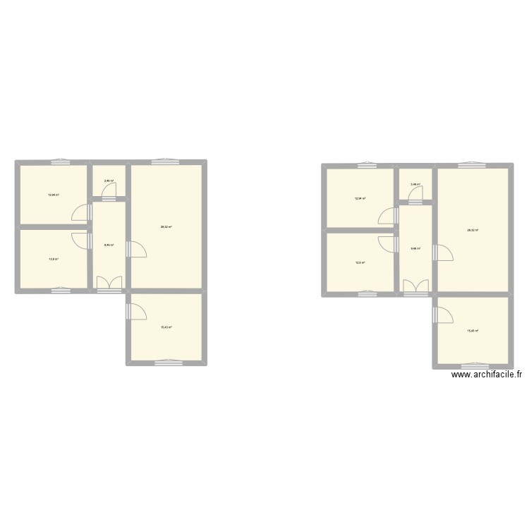 maison baba. Plan de 12 pièces et 165 m2