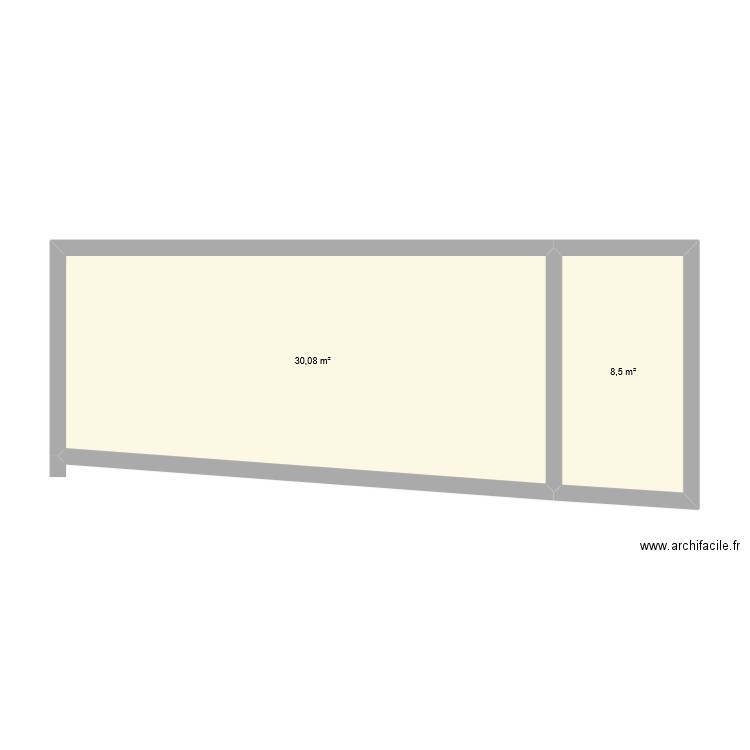 appt 2. Plan de 2 pièces et 39 m2