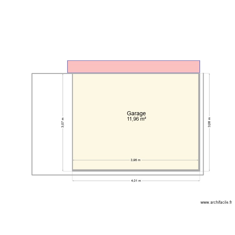 Abri jardin dalle Sauzon. Plan de 1 pièce et 12 m2
