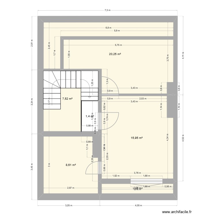 Etage. Plan de 0 pièce et 0 m2