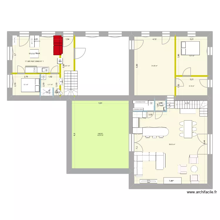 MAISON D HOTES ST GENIS  21012026. Plan de 30  et 451 m²