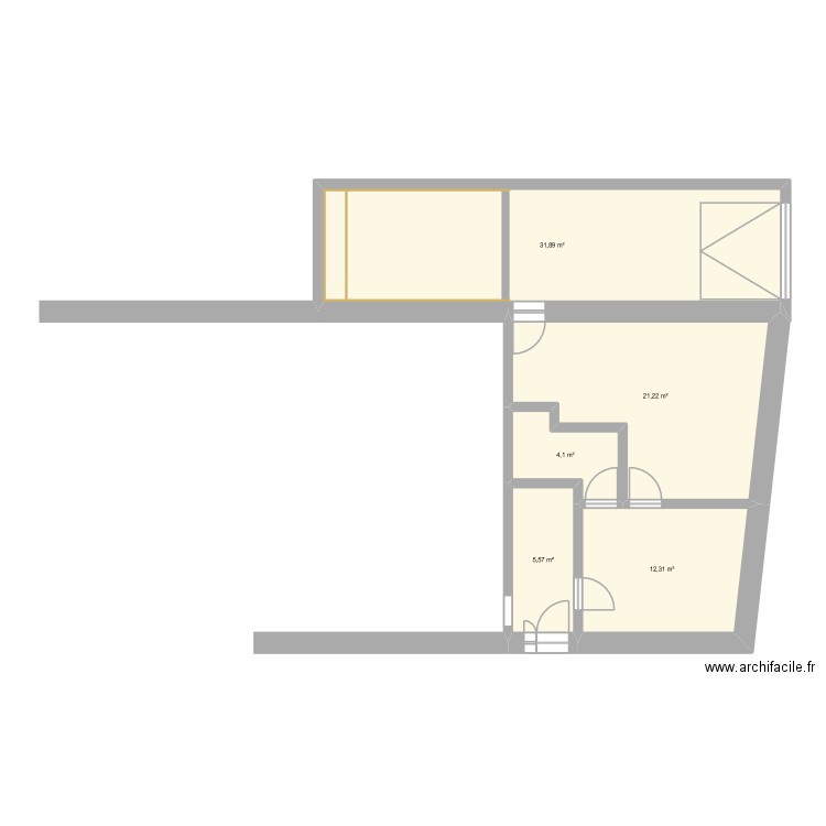 Plan Armissan 01. Plan de 5 pièces et 75 m2