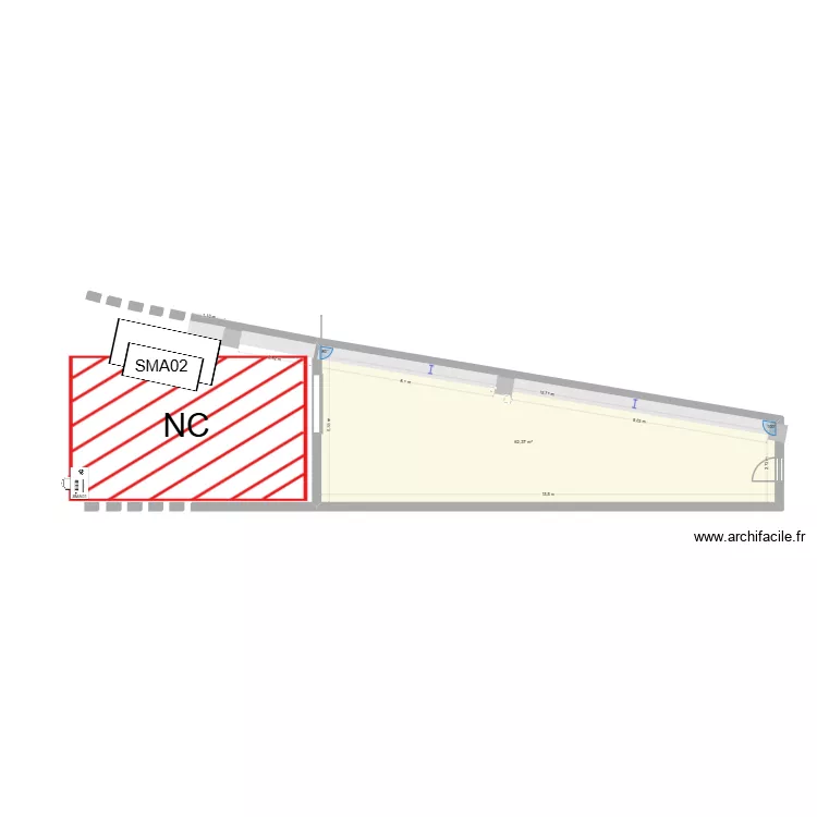 zone kitting log aval vide. Plan de 