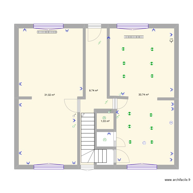CAP. Plan de 8 pièces et 119 m2
